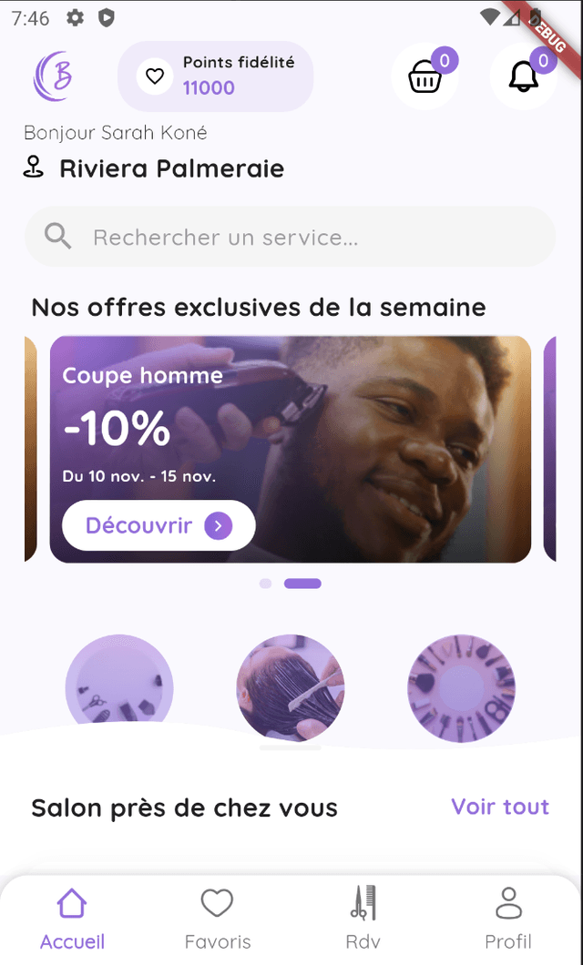 Interface Beautelic écran 1